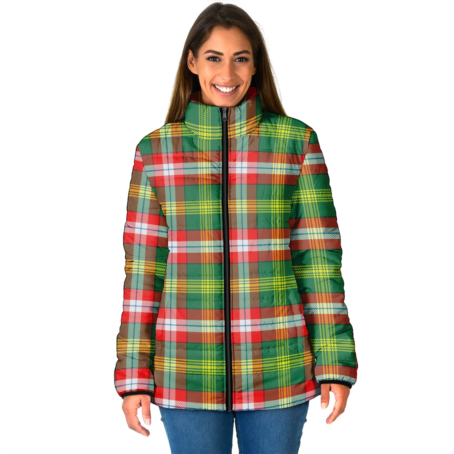 Northwest Territories Canada Tartan Padded Jacket - Tartanvibesclothing