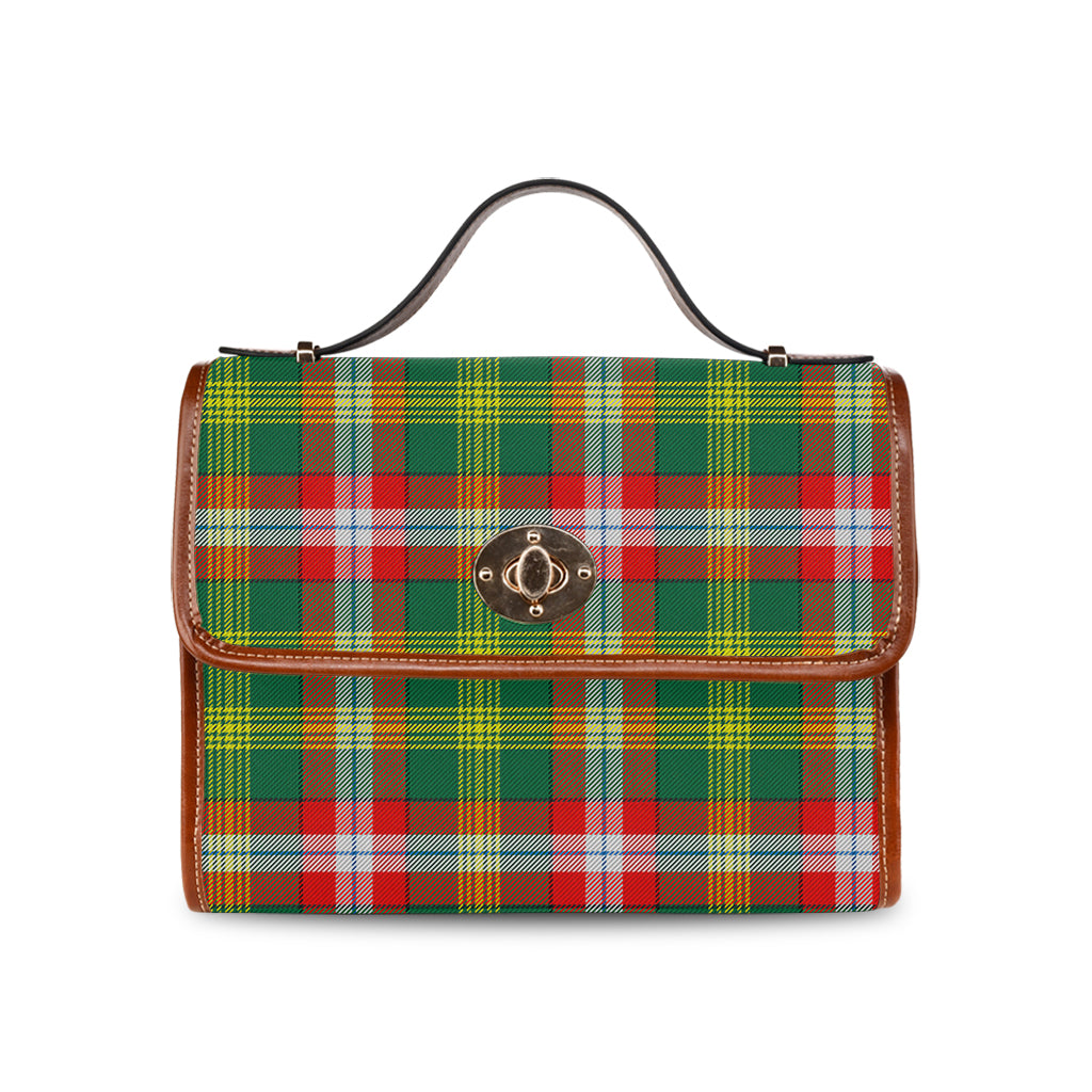 northwest-territories-canada-tartan-leather-strap-waterproof-canvas-bag