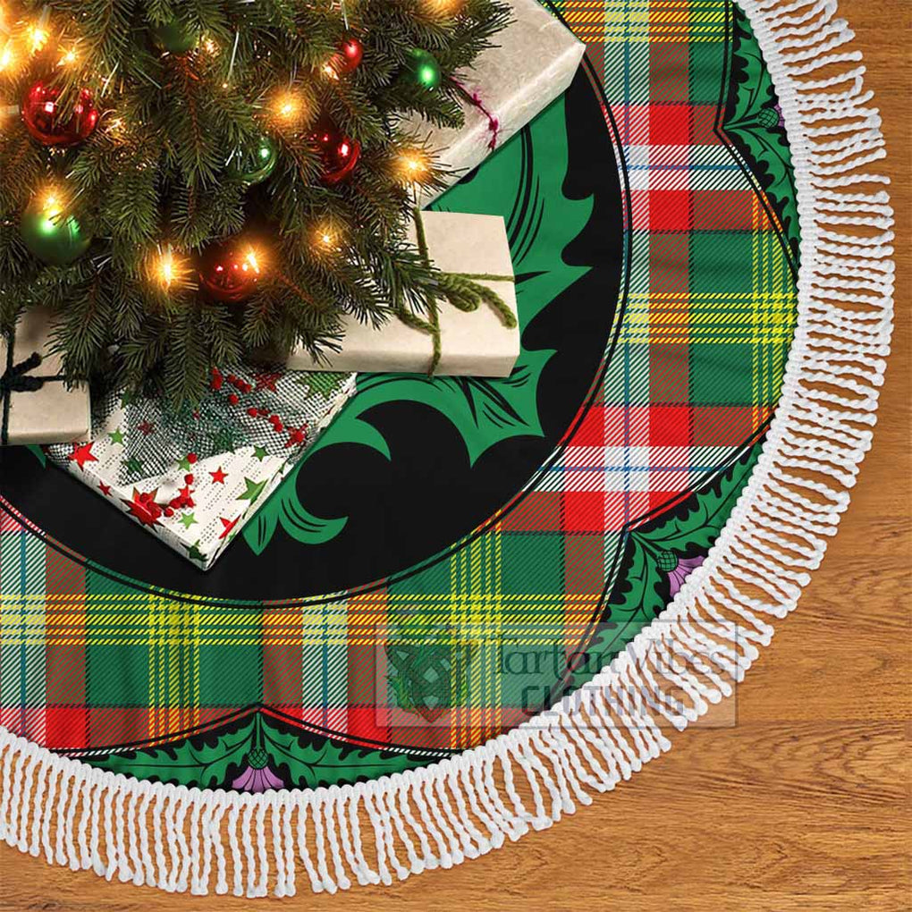 Tartan Vibes Clothing Northwest Territories Canada Tartan Christmas Tree Skirt Scottish Thistle Style