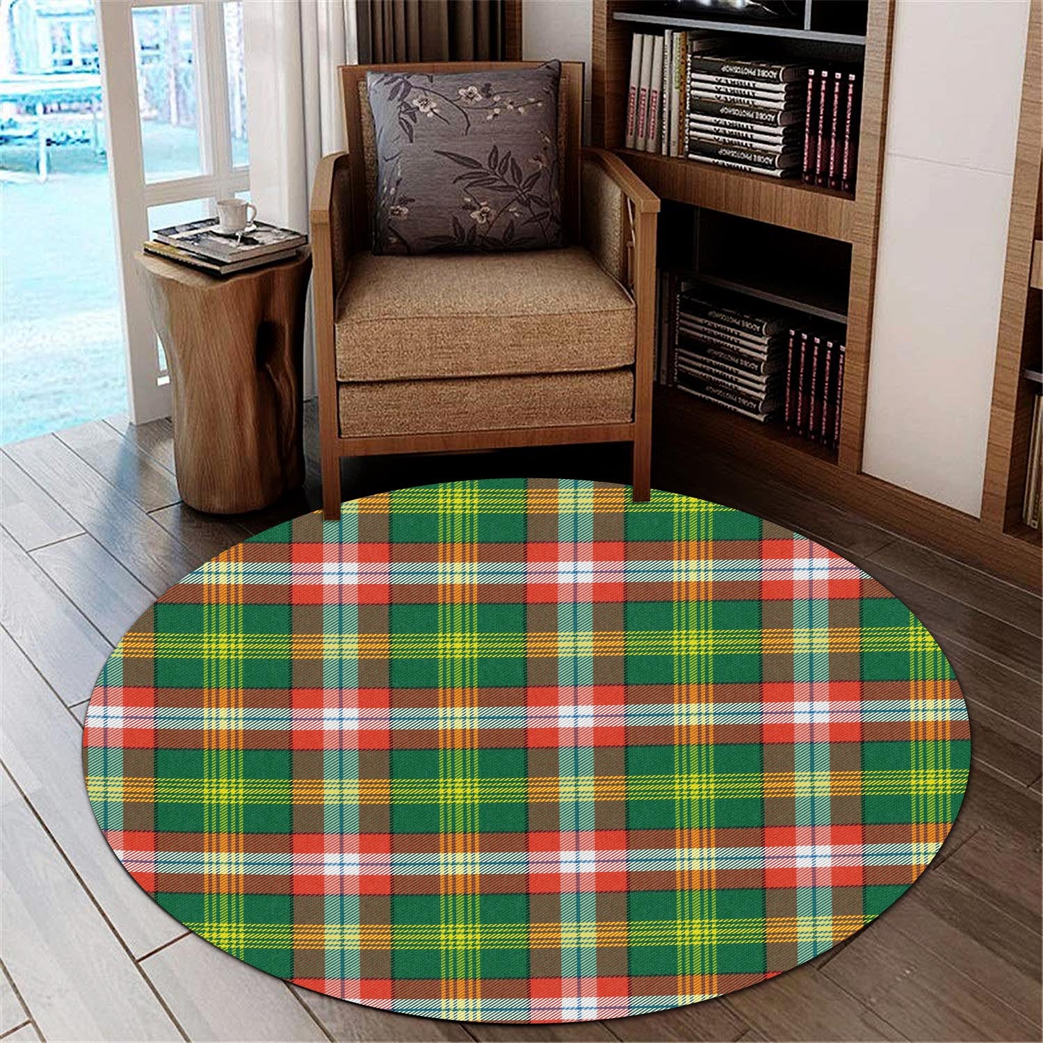 northwest-territories-canada-tartan-round-rug