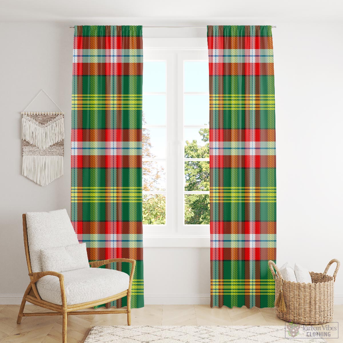 Northwest Territories Canada Tartan Window Curtain