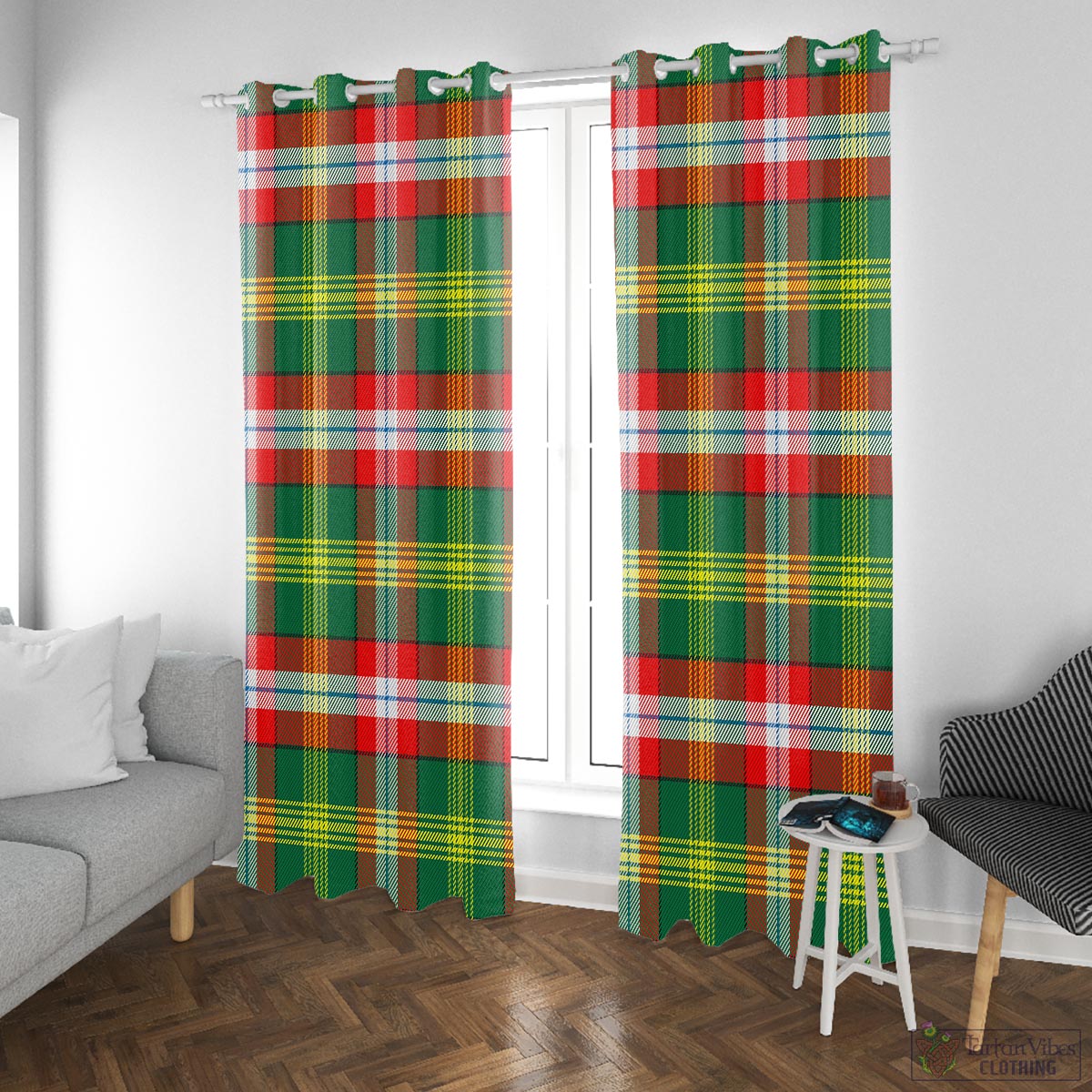 Northwest Territories Canada Tartan Window Curtain