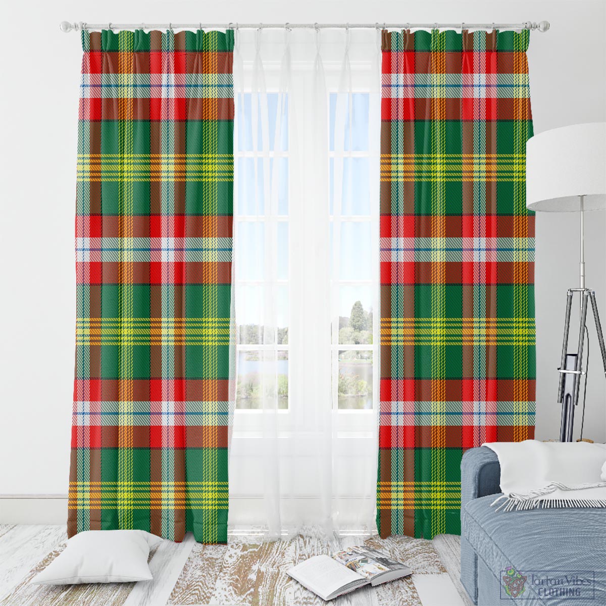 Northwest Territories Canada Tartan Window Curtain