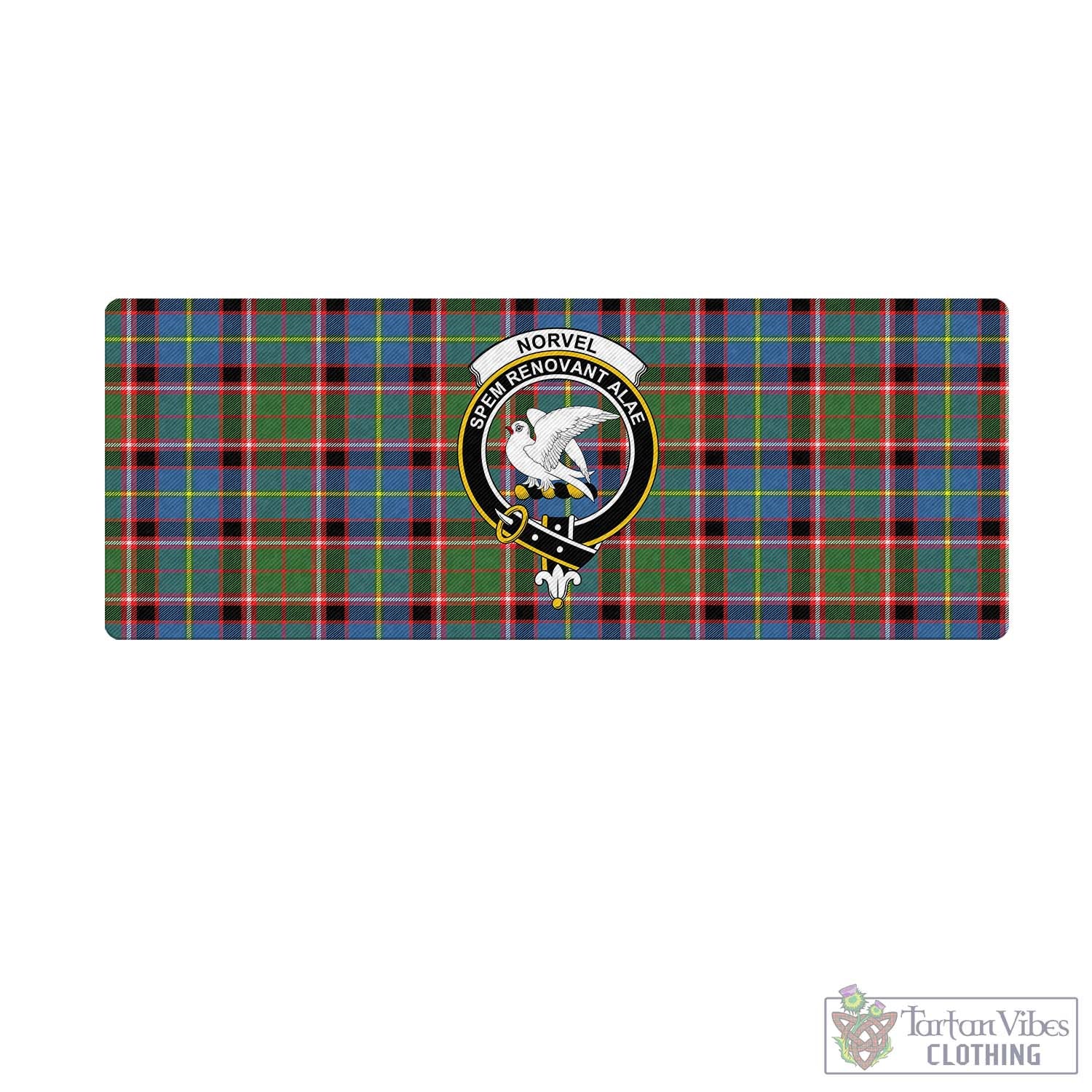 Tartan Vibes Clothing Norvel Tartan Mouse Pad with Family Crest