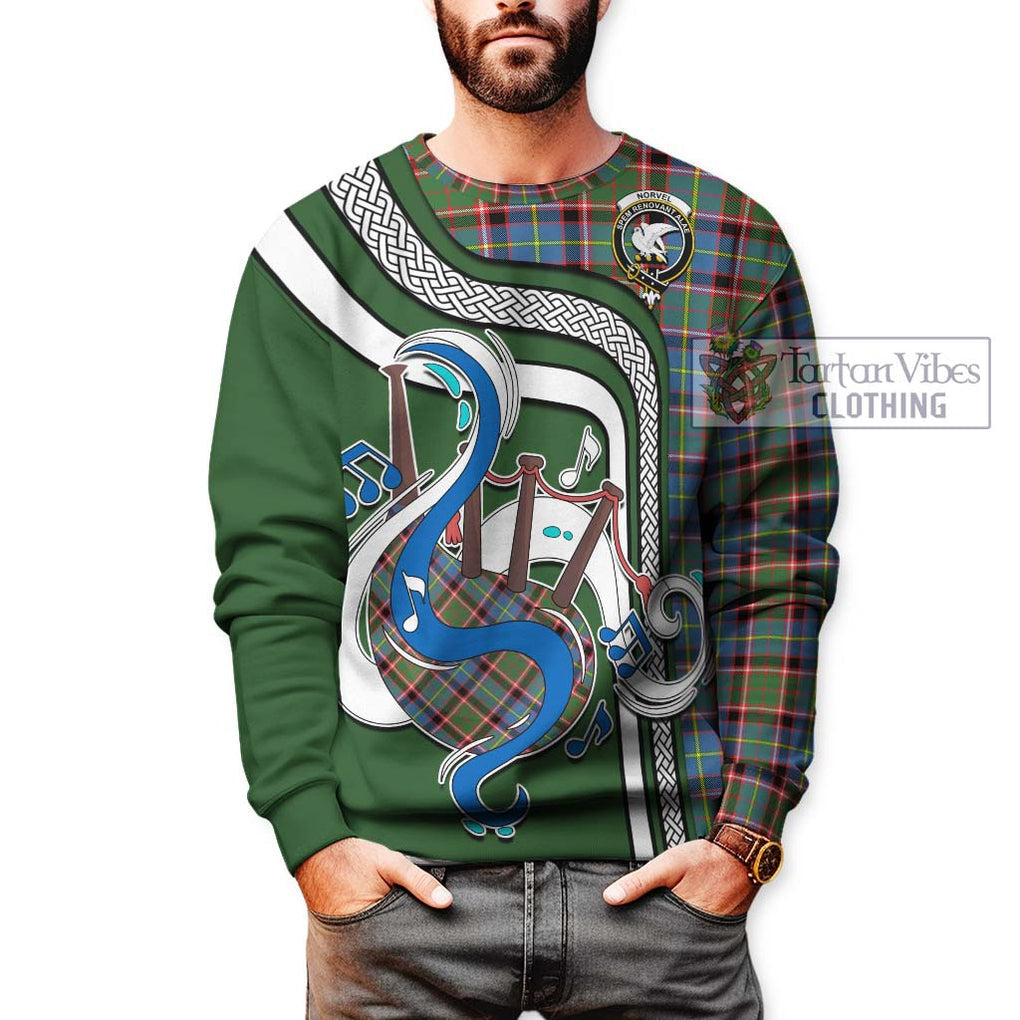 Tartan Vibes Clothing Norvel Tartan Sweatshirt with Epic Bagpipe Style