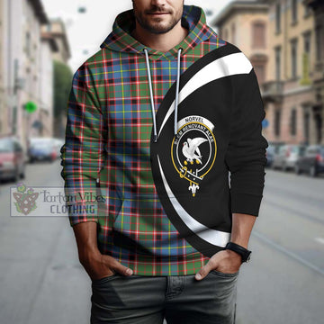 Norvel Tartan Hoodie with Family Crest Circle Style