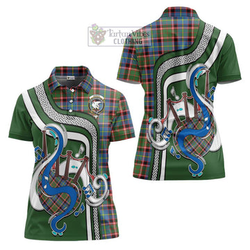 Norvel Tartan Women's Polo Shirt with Epic Bagpipe Style