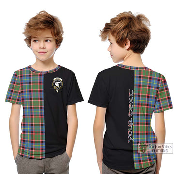 Norvel Tartan Kid T-Shirt with Family Crest and Half Of Me Style