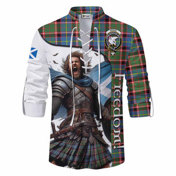 Norvel Crest Tartan Ghillie Kilt Shirt Inspired by the Freedom of Scottish Warrior