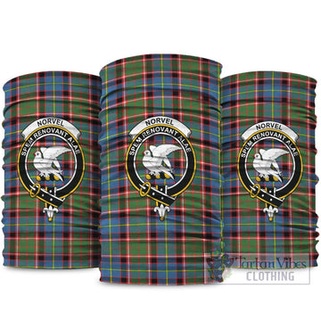 Norvel Tartan Neck Gaiters, Tartan Bandanas, Tartan Head Band with Family Crest