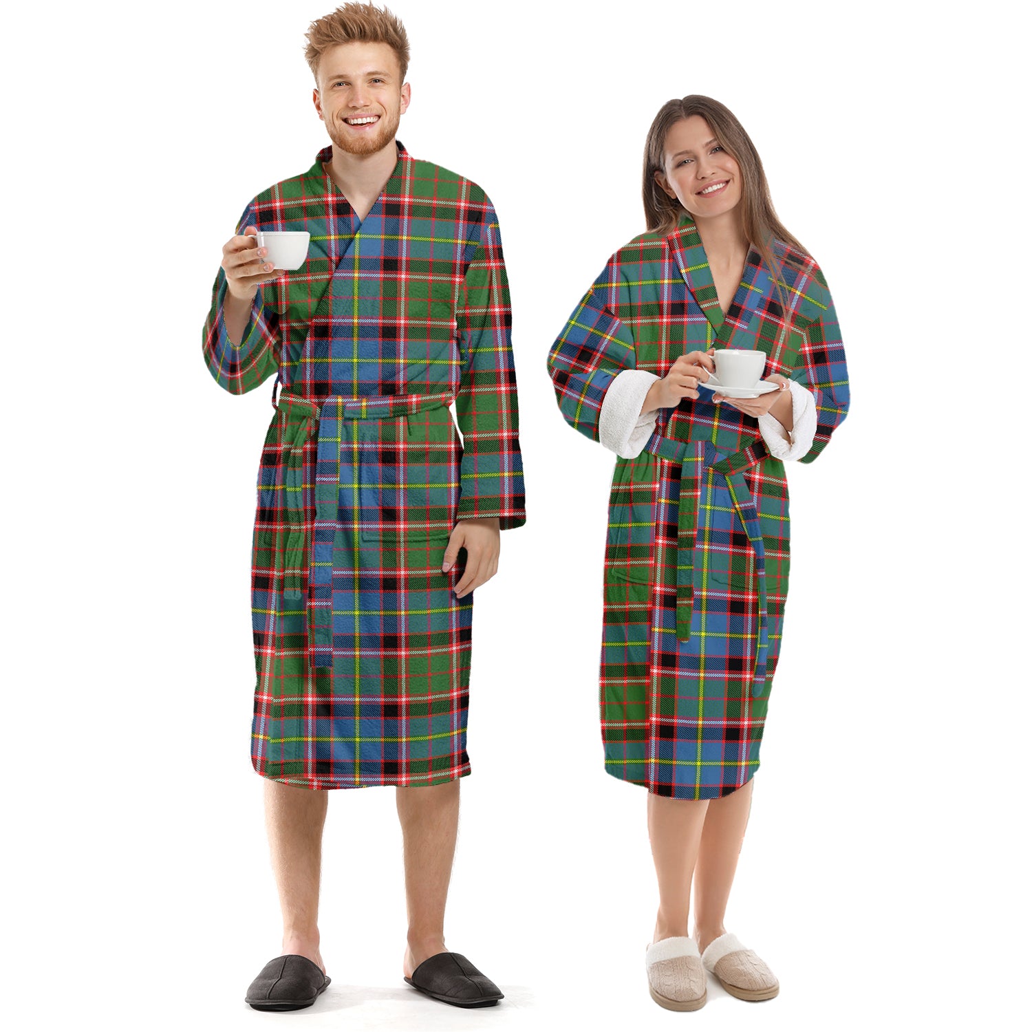 Norvel Tartan Bathrobe Unisex S - Tartan Vibes Clothing