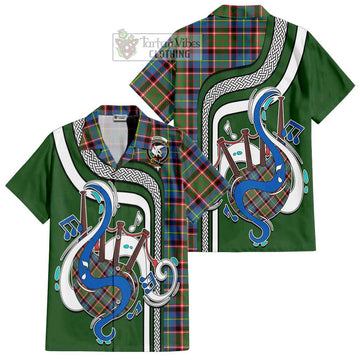 Norvel Tartan Short Sleeve Button Shirt with Epic Bagpipe Style