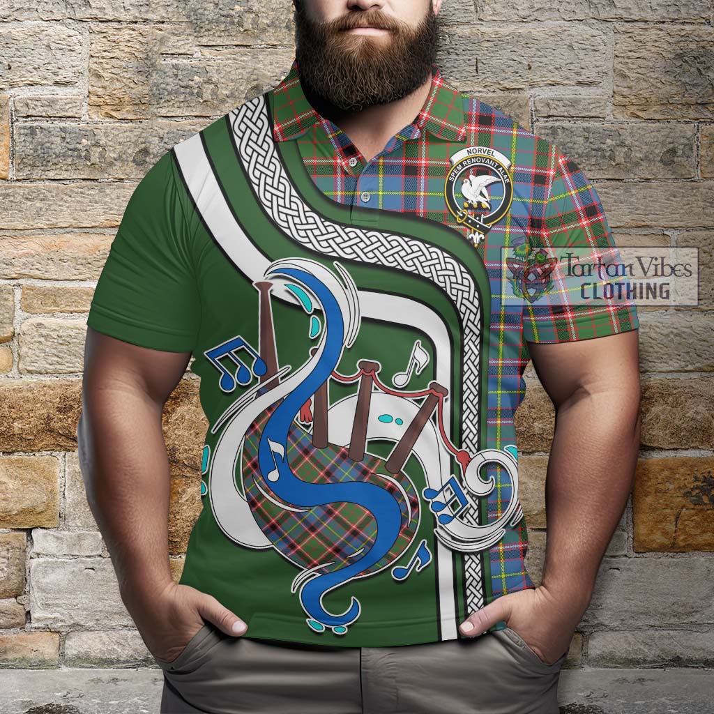 Tartan Vibes Clothing Norvel Tartan Polo Shirt with Epic Bagpipe Style