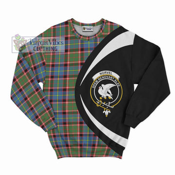 Norvel Tartan Sweatshirt with Family Crest Circle Style