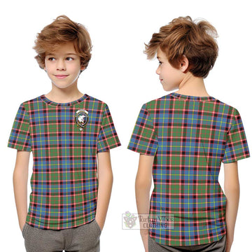 Norvel Tartan Kid T-Shirt with Family Crest