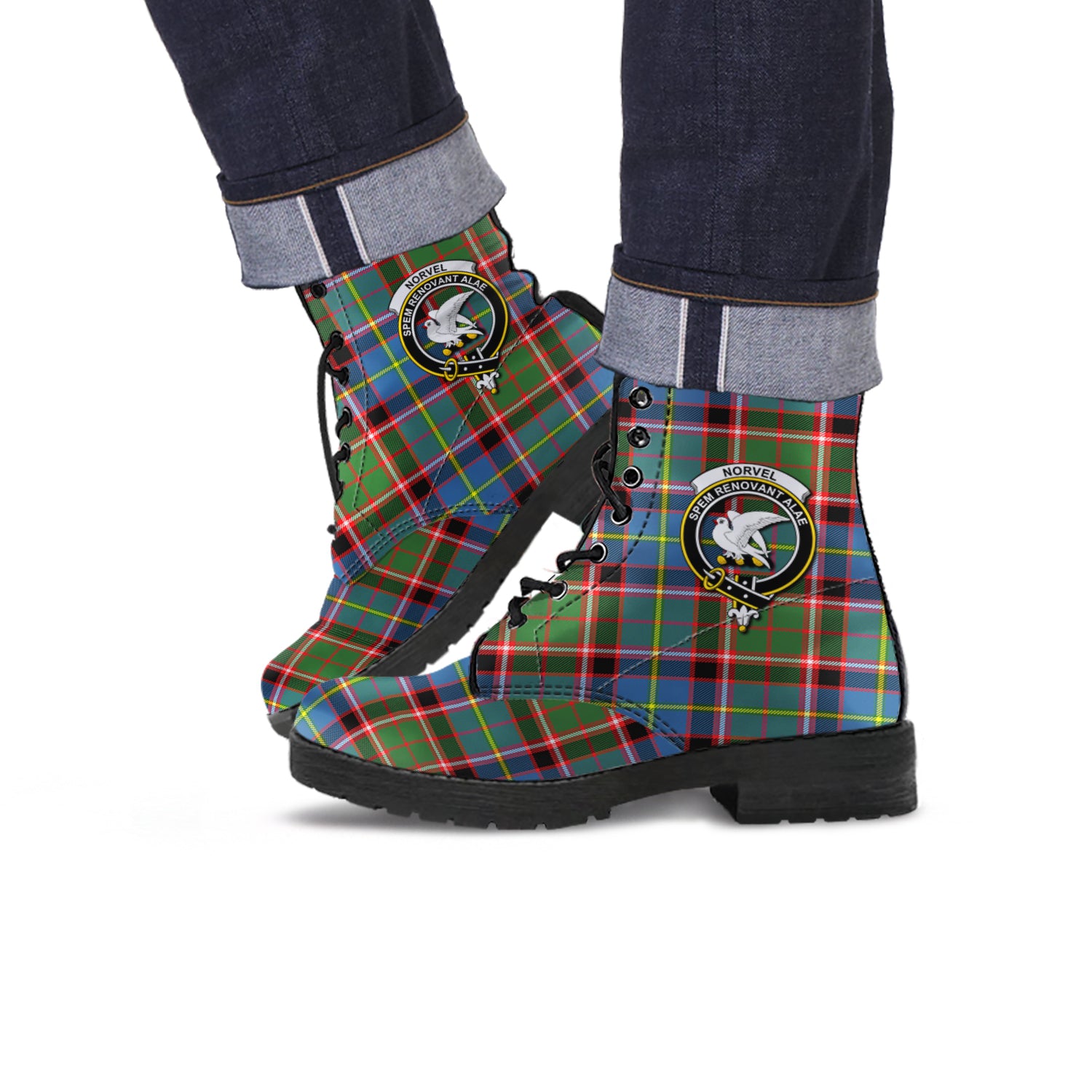 norvel-tartan-leather-boots-with-family-crest