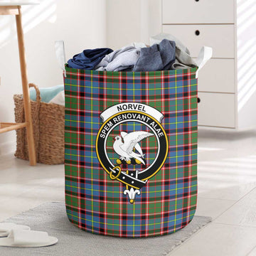 Norvel Tartan Laundry Basket with Family Crest