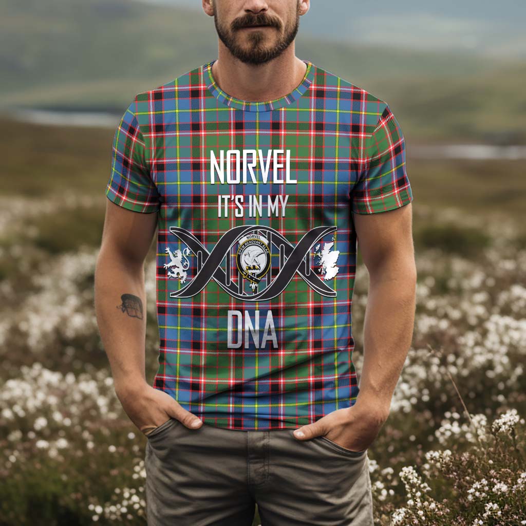 Tartan Vibes Clothing Norvel Tartan T-Shirt with Family Crest DNA In Me Style