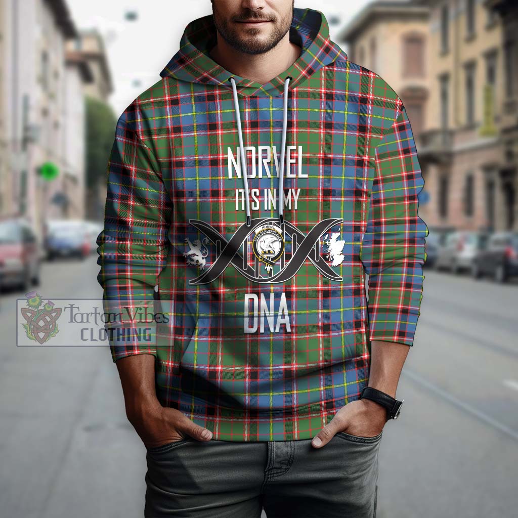 Tartan Vibes Clothing Norvel Tartan Hoodie with Family Crest DNA In Me Style