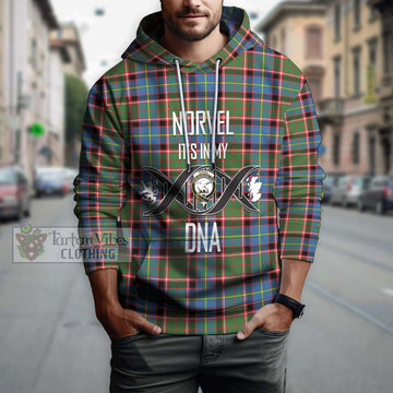 Norvel Tartan Hoodie with Family Crest DNA In Me Style