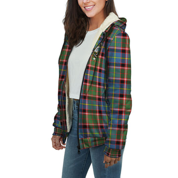 Norvel Tartan Sherpa Hoodie with Family Crest