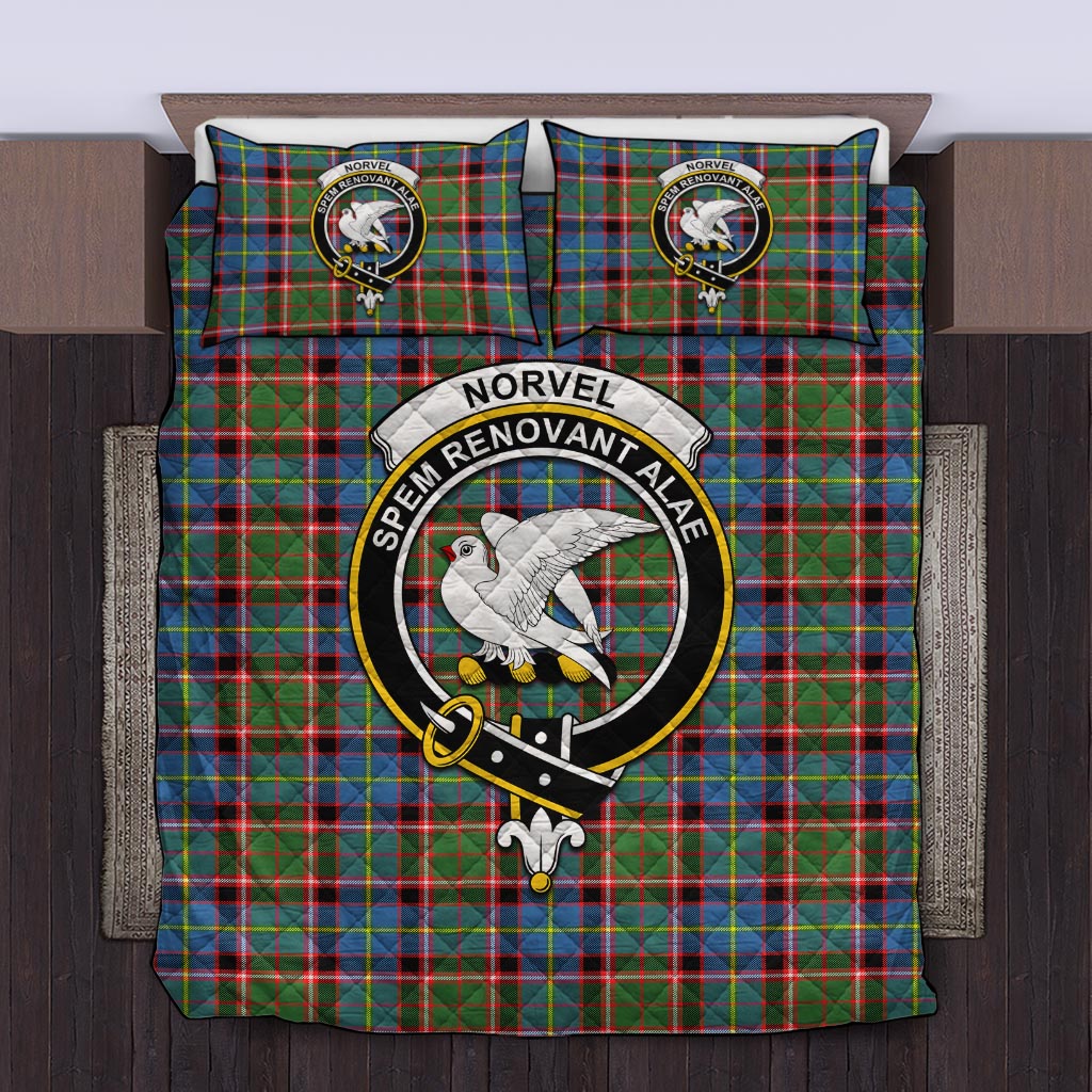 Norvel Tartan Quilt Bed Set with Family Crest