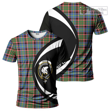 Norvel Tartan T-Shirt with Family Crest Circle Style