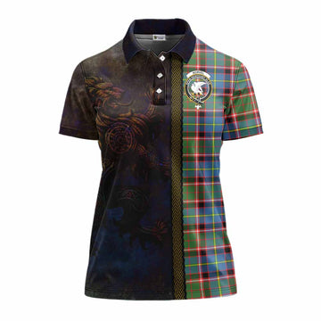 Norvel Tartan Family Crest Women's Polo Shirt Alba Gu Brath Be Brave Lion Ancient Style Women - Tartan Vibes Clothing