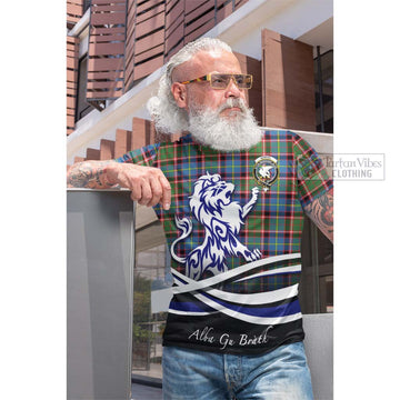 Norvel Tartan Cotton T-shirt with Alba Gu Brath Regal Lion Emblem