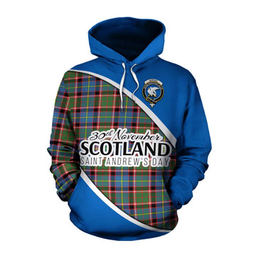 Norvel Family Crest Tartan Cotton Hoodie Celebrate Saint Andrew's Day in Style