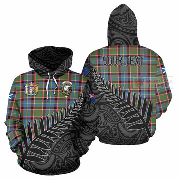 Norvel Crest Tartan Hoodie with New Zealand Silver Fern Half Style