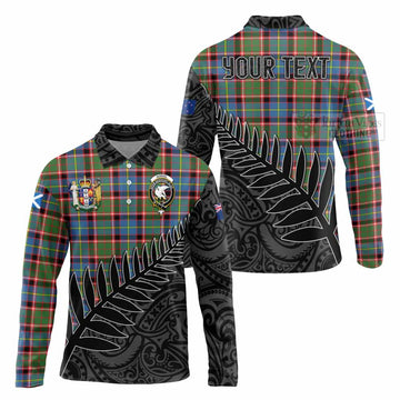 Norvel Crest Tartan Long Sleeve Polo Shirt with New Zealand Silver Fern Half Style Unisex - Tartan Vibes Clothing