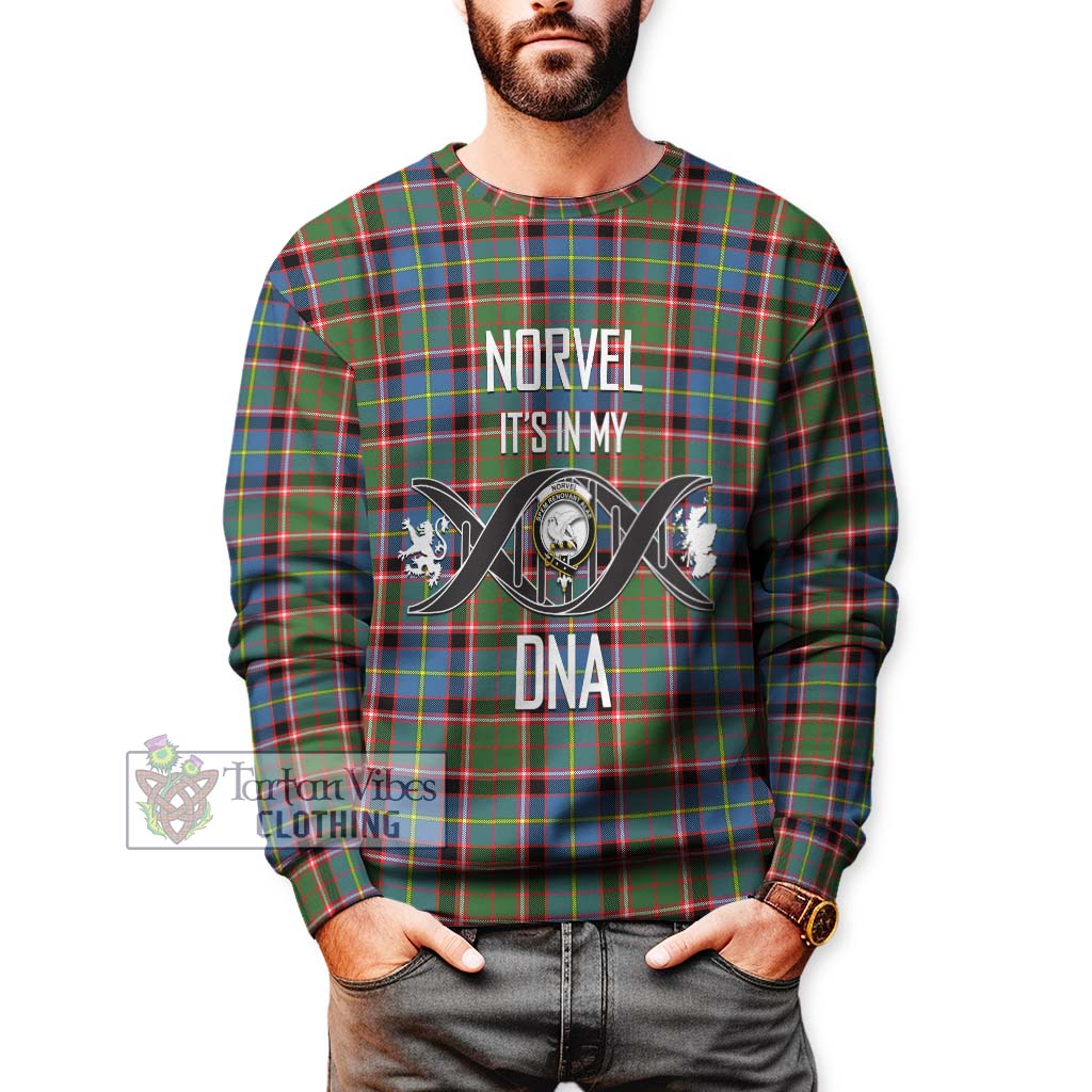 Tartan Vibes Clothing Norvel Tartan Sweatshirt with Family Crest DNA In Me Style