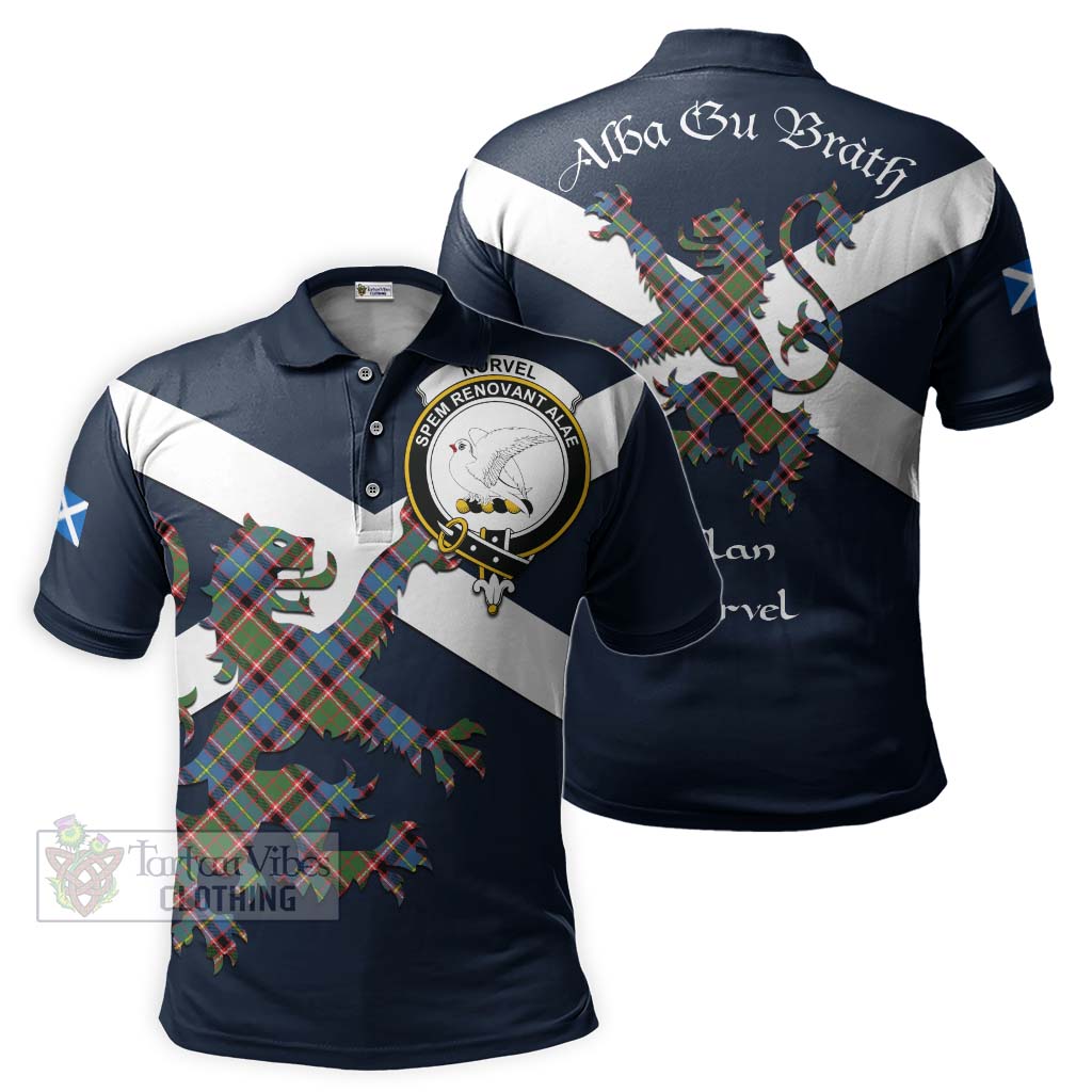 Tartan Vibes Clothing Norvel Tartan Lion Rampant Polo Shirt – Proudly Display Your Heritage with Alba Gu Brath and Clan Name