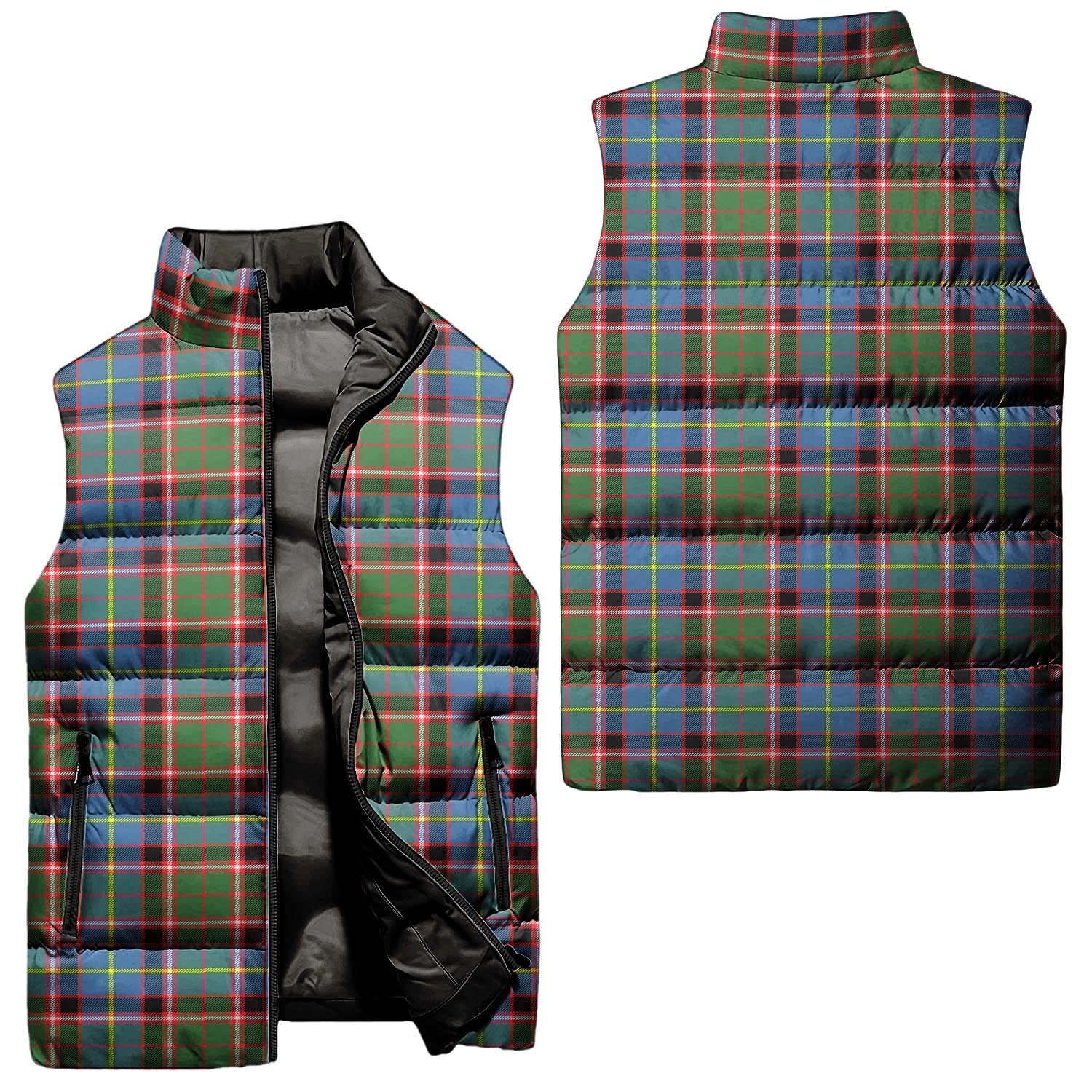 Norvel Tartan Sleeveless Puffer Jacket Unisex - Tartanvibesclothing