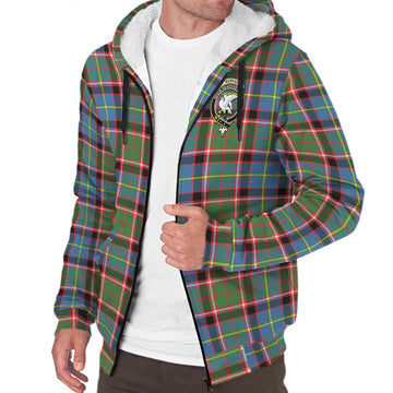 Norvel Tartan Sherpa Hoodie with Family Crest