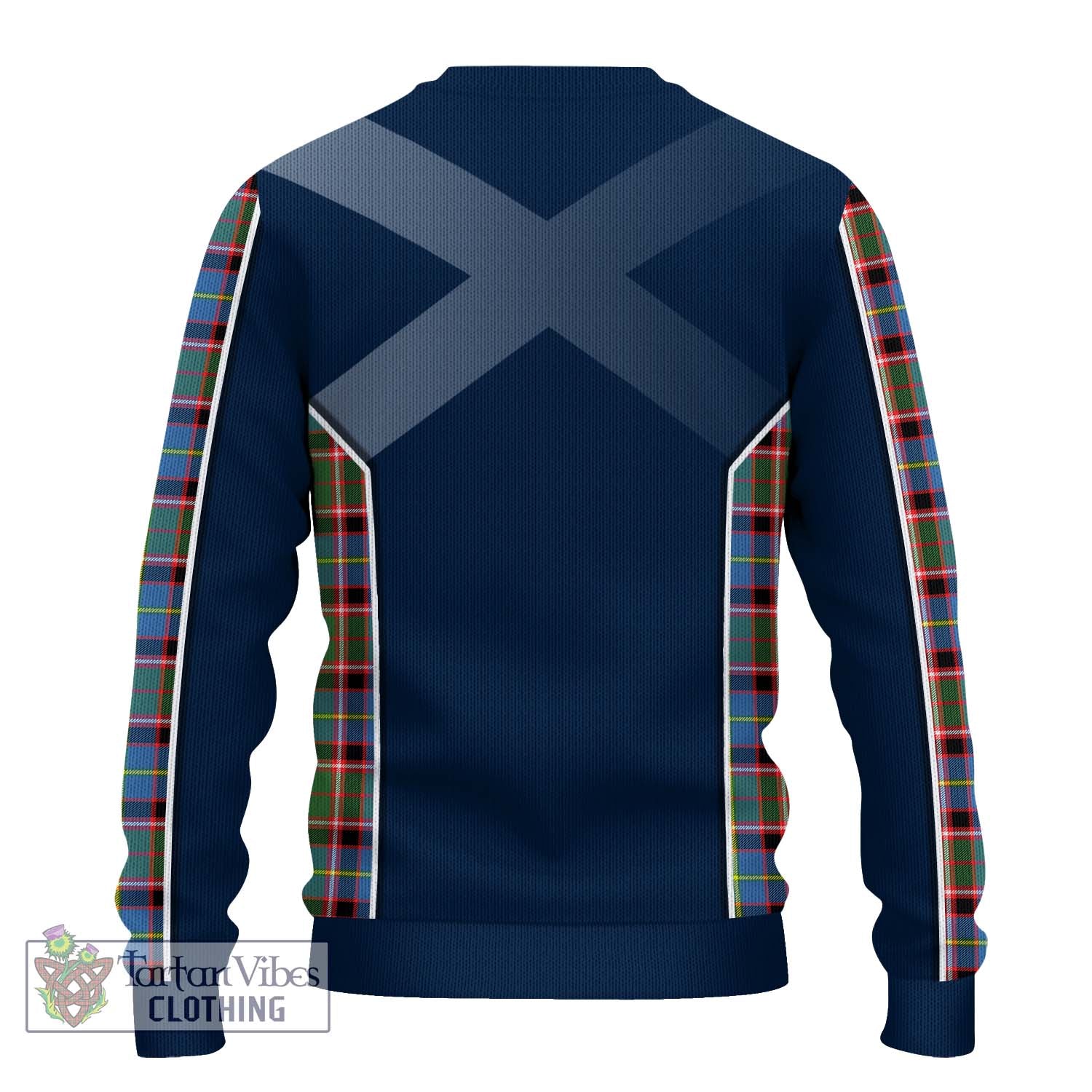 Tartan Vibes Clothing Norvel Tartan Knitted Sweater with Family Crest and Lion Rampant Vibes Sport Style