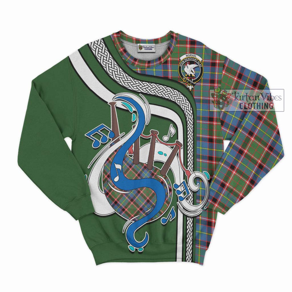 Tartan Vibes Clothing Norvel Tartan Sweatshirt with Epic Bagpipe Style