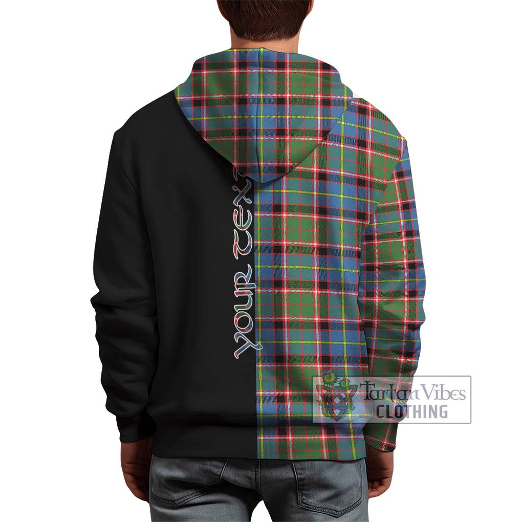 Norvel Tartan Hoodie with Family Crest and Half Of Me Style - Tartanvibesclothing Shop