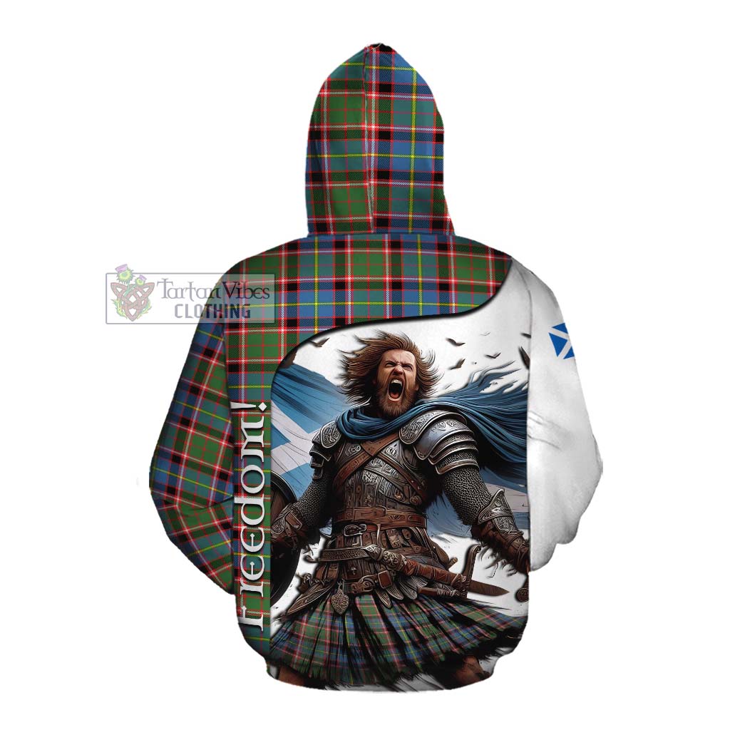 Tartan Vibes Clothing Norvel Crest Tartan Cotton Hoodie Inspired by the Freedom of Scottish Warrior