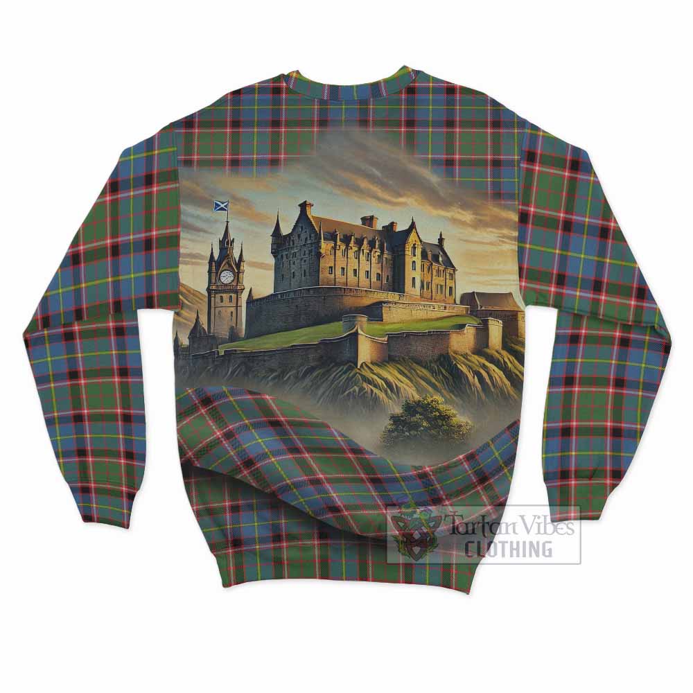 Norvel Tartan Family Crest Sweatshirt with Scottish Ancient Castle Style - Tartan Vibes Clothing