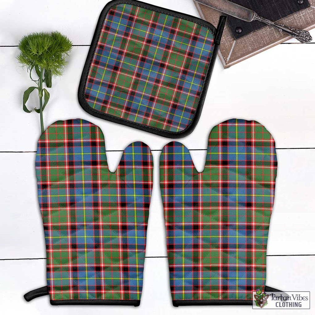 Norvel Tartan Combo Oven Mitt & Pot-Holder Combo 1 Oven Mitt & 1 Pot-Holder Black - Tartan Vibes Clothing