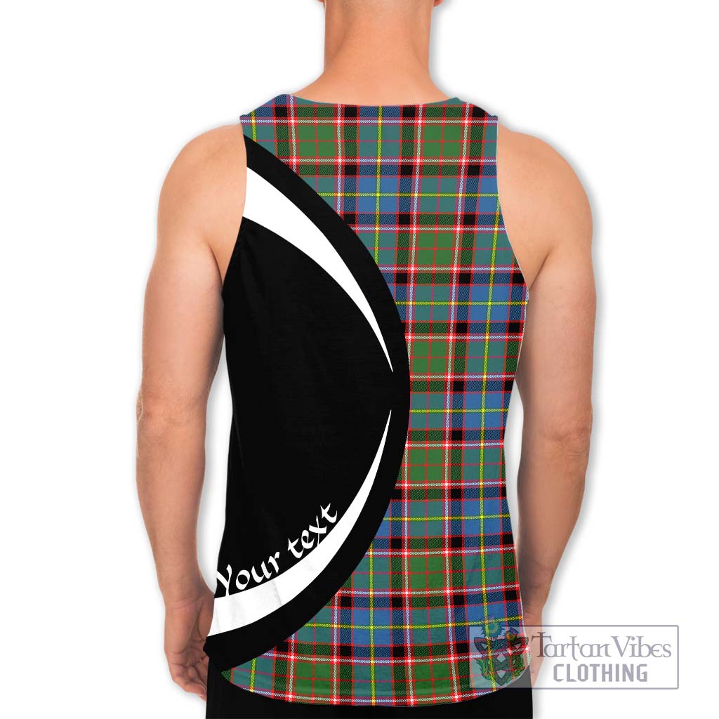 Tartan Vibes Clothing Norvel Tartan Men's Tank Top with Family Crest Circle Style