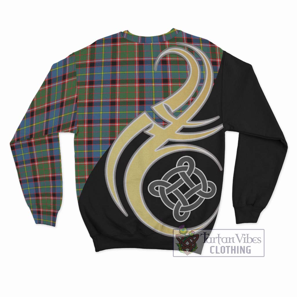 Tartan Vibes Clothing Norvel Tartan Sweatshirt with Family Crest and Celtic Symbol Style