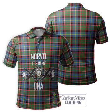 Norvel Tartan Polo Shirt with Family Crest DNA In Me Style