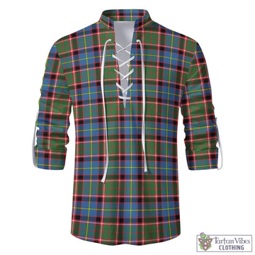 Norvel Tartan Men's Scottish Traditional Jacobite Ghillie Kilt Shirt