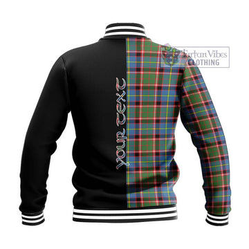 Norvel Tartan Baseball Jacket with Family Crest and Half Of Me Style