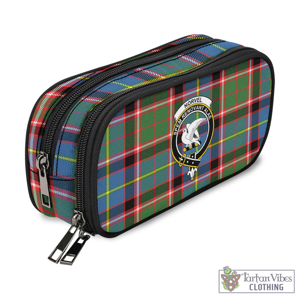 Tartan Vibes Clothing Norvel Tartan Pen and Pencil Case with Family Crest