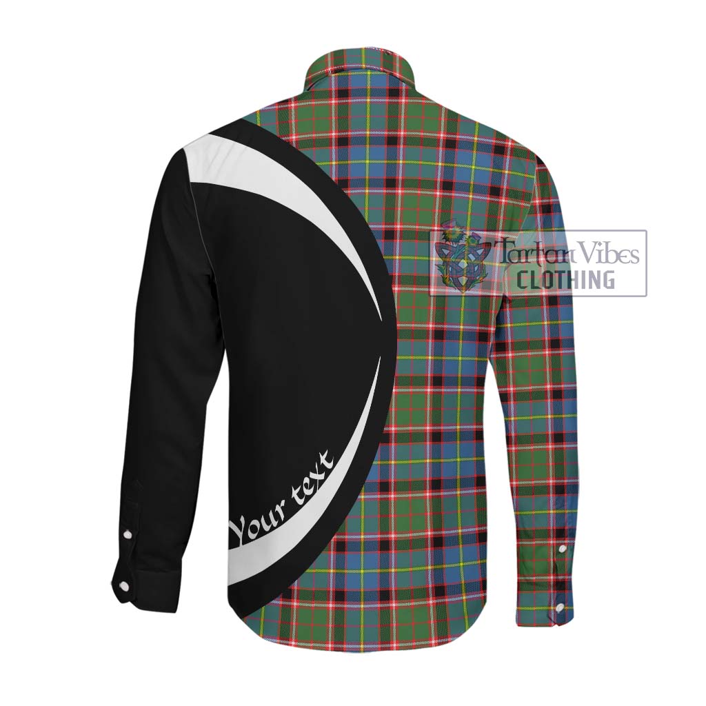 Tartan Vibes Clothing Norvel Tartan Long Sleeve Button Up with Family Crest Circle Style