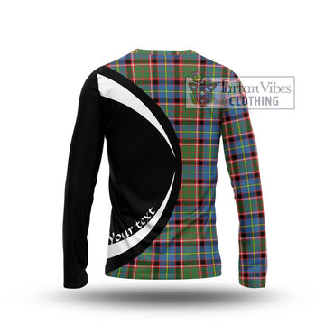 Norvel Tartan Long Sleeve T-Shirt with Family Crest Circle Style